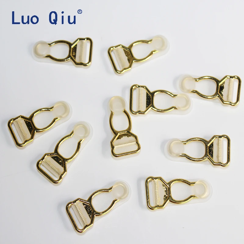 

Luo Qiu suspender clips Gold Metal+Transparent PP 1.2cm Garter clip Garment clip Clothing accessories Sewing Supplies 30 pcs/lot