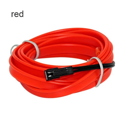 red 1 м EL Wire 6 мм швейная неоновая автомобильная светодиодная лента гибкий неоновый светильник Авто декоративный светильник s Танцевальная вечеринка декоративная лампа для автомобиля - Испускаемый цвет: red