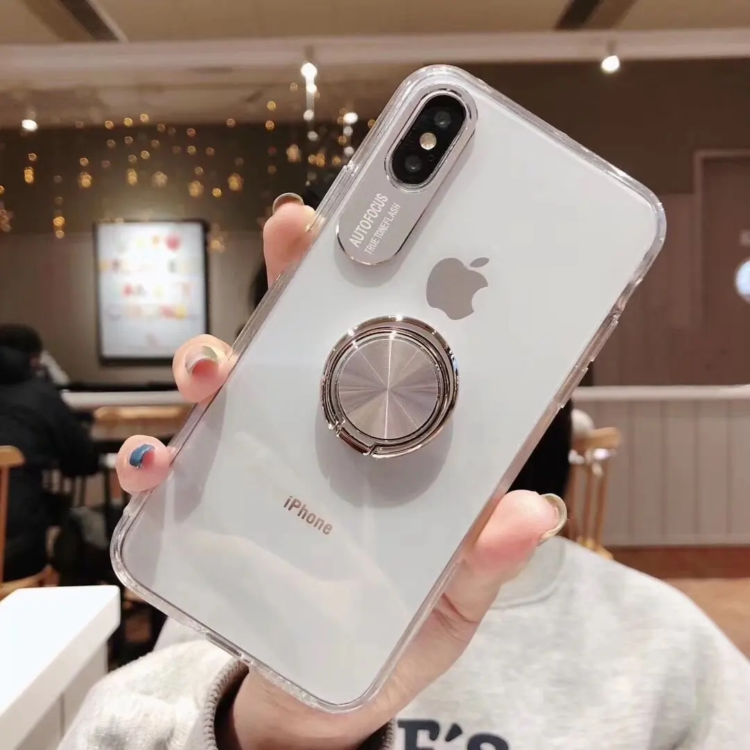 Phone Case For HUAWEI Honor 8A / Y6 2019 Transparent TPU Soft Silicone Holder Stand Ring Cover | Мобильные телефоны и