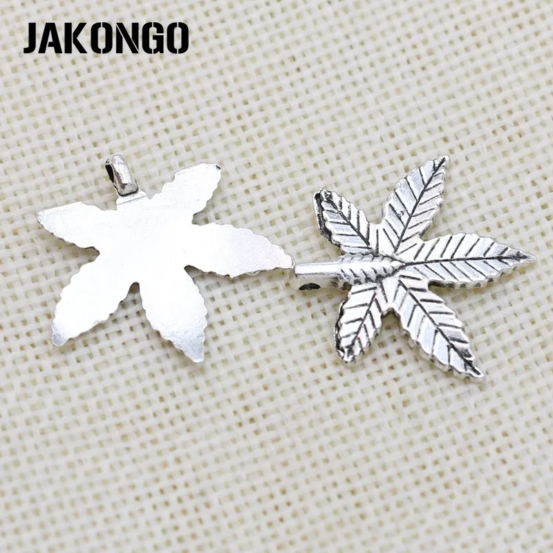 JAKONGO антикварные посеребренные кленовые Подвески с листьями ювелирные изделия