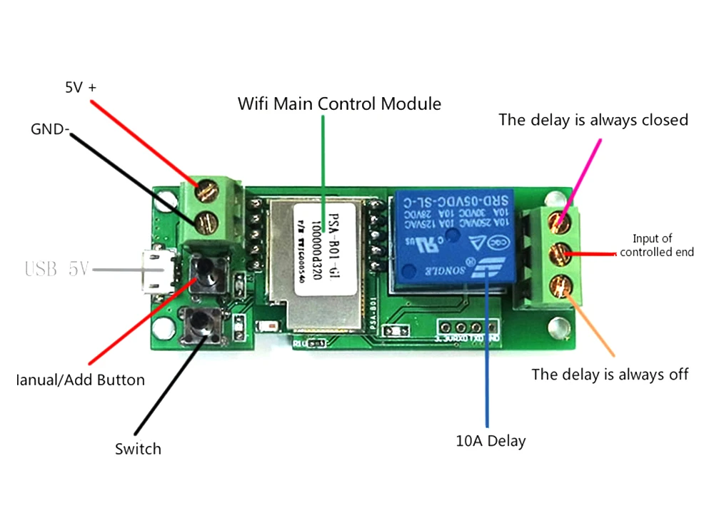 DC 5 В Sonoff самоблокирующийся Беспроводной Wi-Fi релейный смарт-переключатель модуль дистанционного управления приложением переключатель для iPhone Android умный дом
