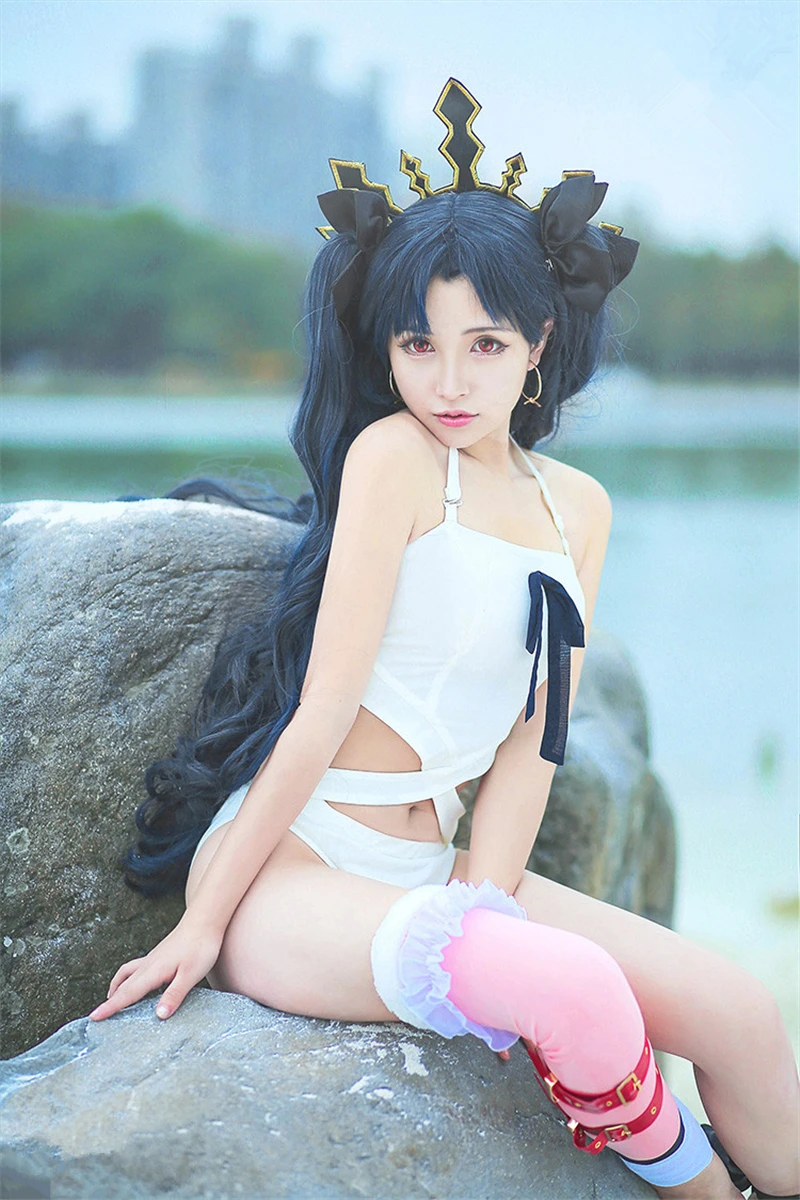 FGO Fate/Grand Order Archer Ishtar Косплей Костюм повседневное пальто летний купальник для женщин бикини Ishtar костюмы пальто+ купальники