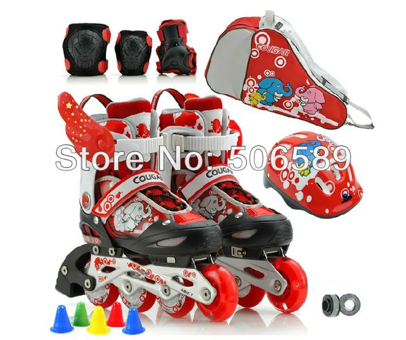 Роликовые коньки детские мигающие колеса для катания на коньках летающие MS 737