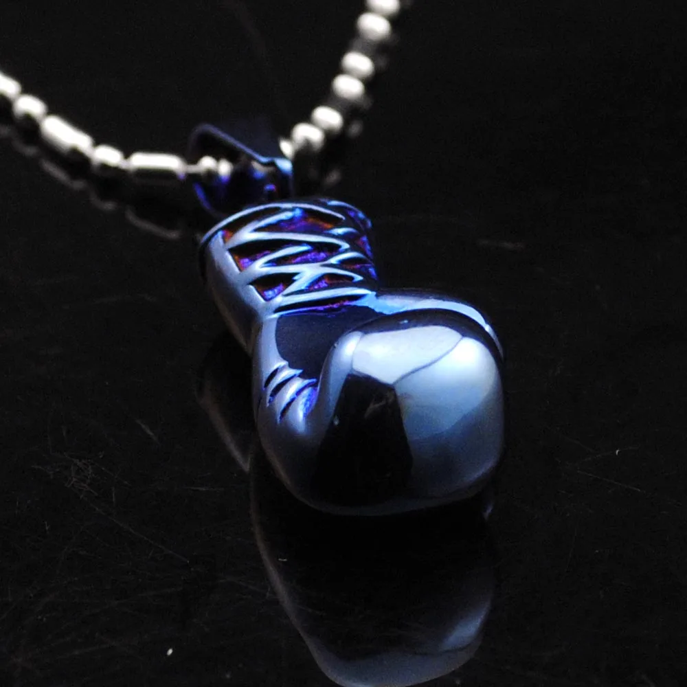 CHIMDOU готические боксерские влюбленные из нержавеющей стали синие перчатки кулон