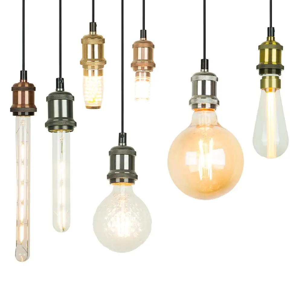 ZhaoKe Винтаж Edison основание светильника подвесной светильник E27 лампы базы Алюминий