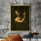 Известные картины Крестителя святого Иоанна от Leonardo da Vinci, постеры и принты, настенная живопись на холсте для гостиной, домашнего декора