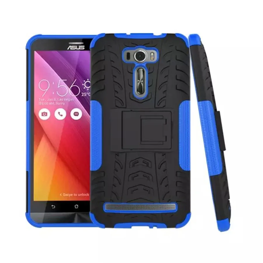 Hard PC Silicone Rugged Armor Dual Case For Asus Zenfone 2 Laser ZE601KL ZE600KL 6 6.0 inch With Stand Tire Duty Cover Capa | Мобильные