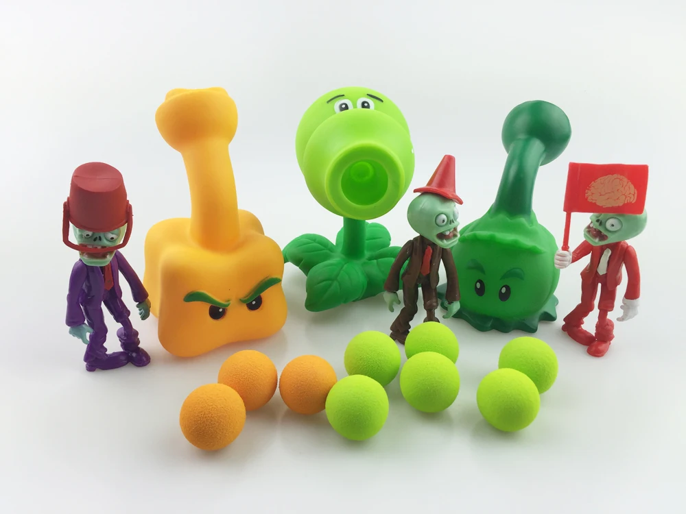 PVZ Растения против Зомби Peashooter ПВХ фигурка модель игрушки подарки игрушки для детей высококачественные игрушки, в OPP пакете