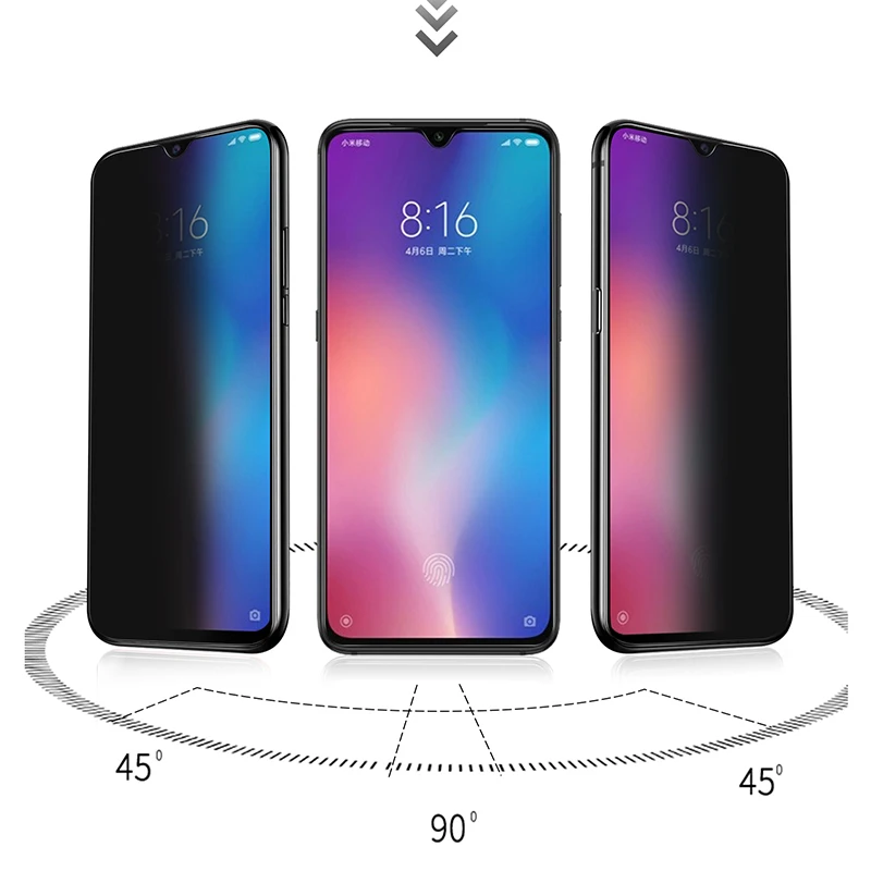 Exunton для Xiaomi Mi 9 9Se 2.5D антишпионское закаленное стекло с твердостью 9H для Xiaomi Mi 9 SE Антибликовая Защитная пленка для экрана