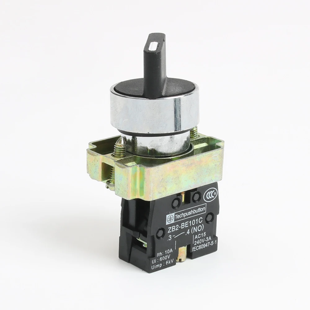 XB2-BD21 BD25 BD33 BD53 BD73 1NO/2NO/1NO1NC 2/3 фиксация положения самоблокирующийся селектор кнопочный переключатель мгновенный самосброс