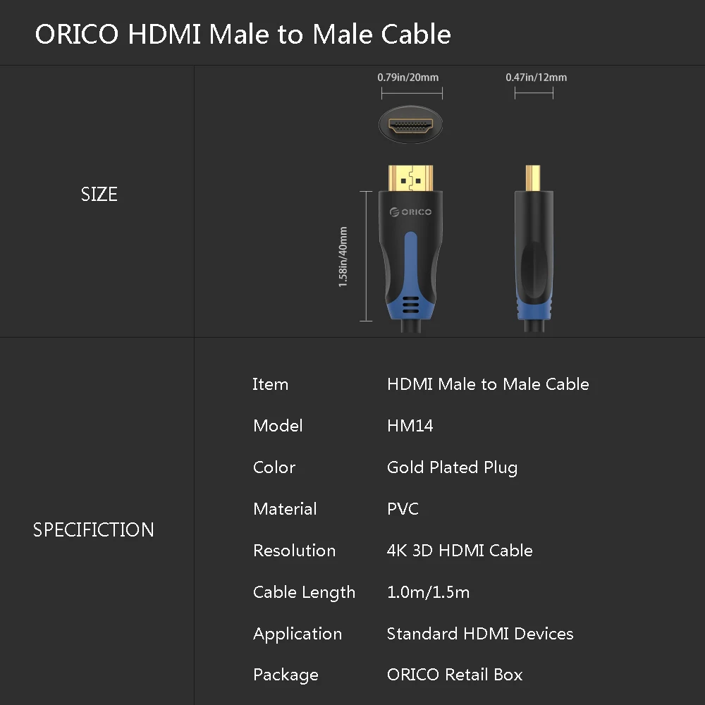 Кабель ORICO 1 4 4K 1080P 3D для PS3 проектор HD LCD Apple TV компьютерные кабели м 5 м|hdmi cable|cable