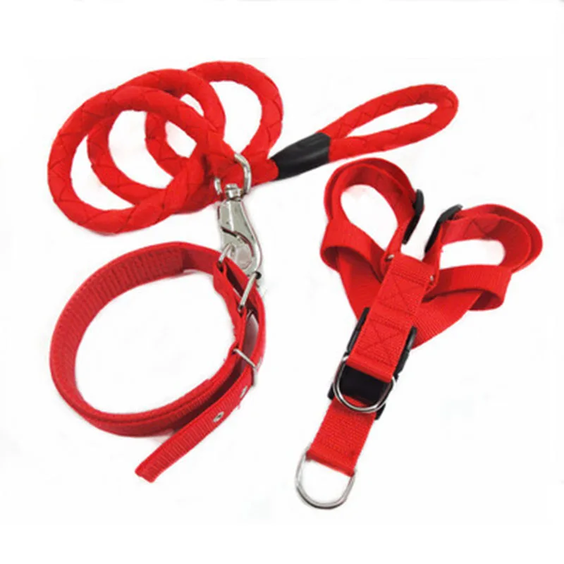 3 шт./компл. нейлоновые Твердые поводки для питомцев ошейники собак тренировочный