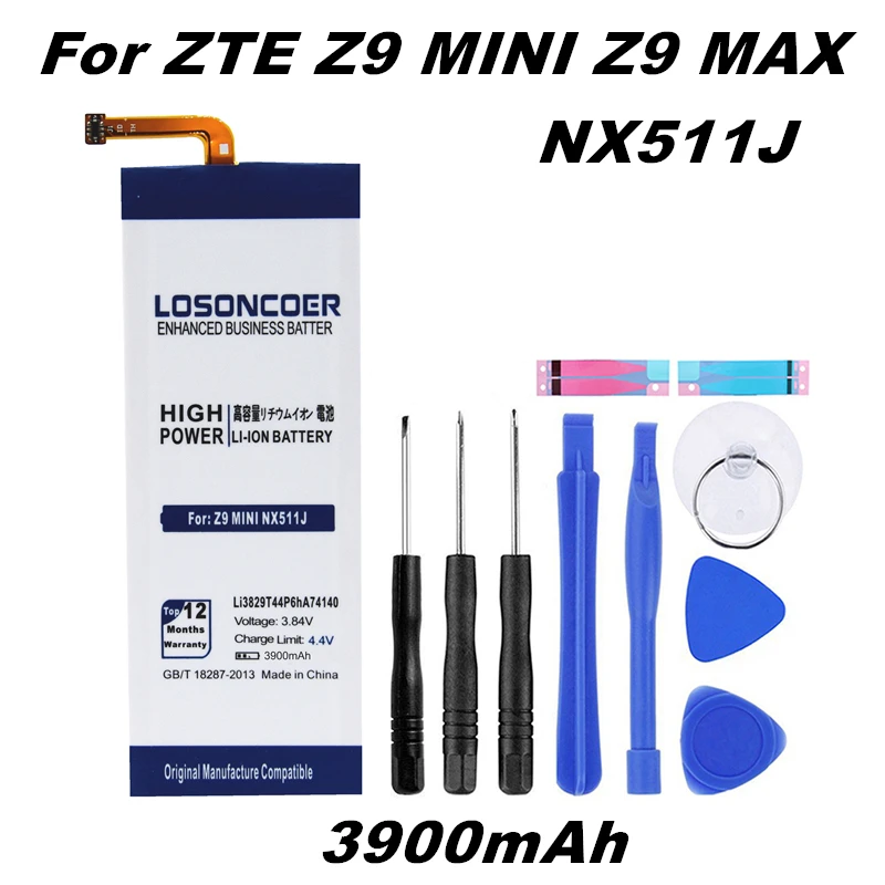 Аккумулятор LOSONCOER Li3829T44P6hA74140 3900 мАч для ZTE Nubia Z9 mini NX511J аккумулятор сотового