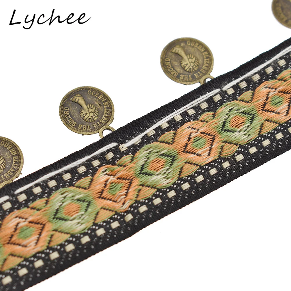 Lychee 91*2 5 см винтажная Этническая бахрома отделка богемная ленточка Круглые