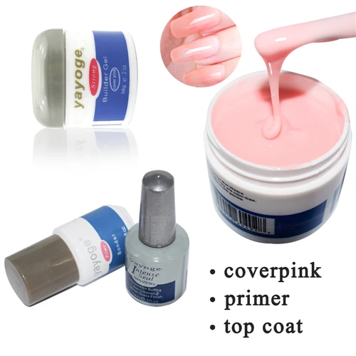 cover pink Yayoge UV Led гель лак для ногтей Набор для творчества набор гель лаков для ногтей Советы для наращивания пальцев быстрое строительство - Цвет: cover pink