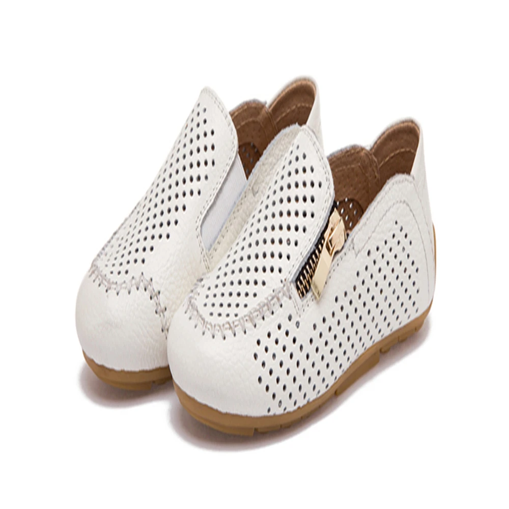 Оптовая летние Новые Девушки и Мальчики Кожаная Обувь Бренда Детей Повседневная