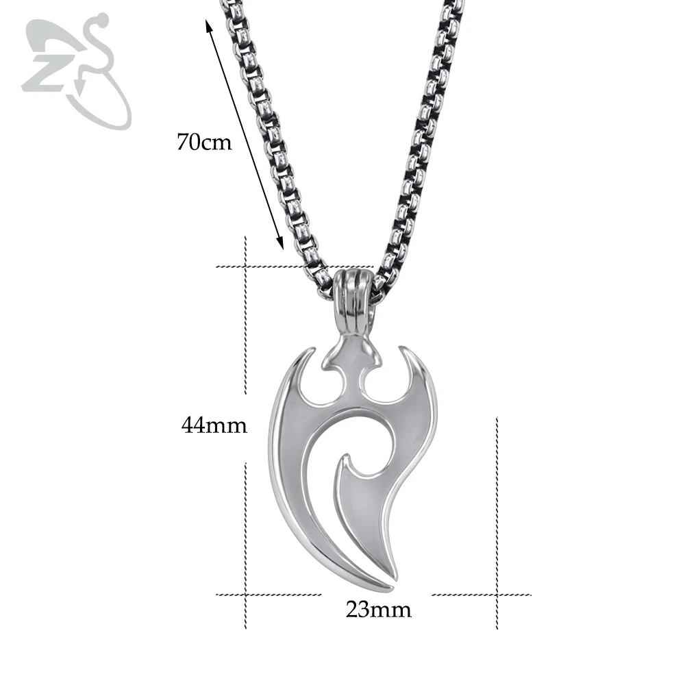 ZS 316L кулон в форме огня из нержавеющей стали ожерелье панк-рок ювелирные изделия