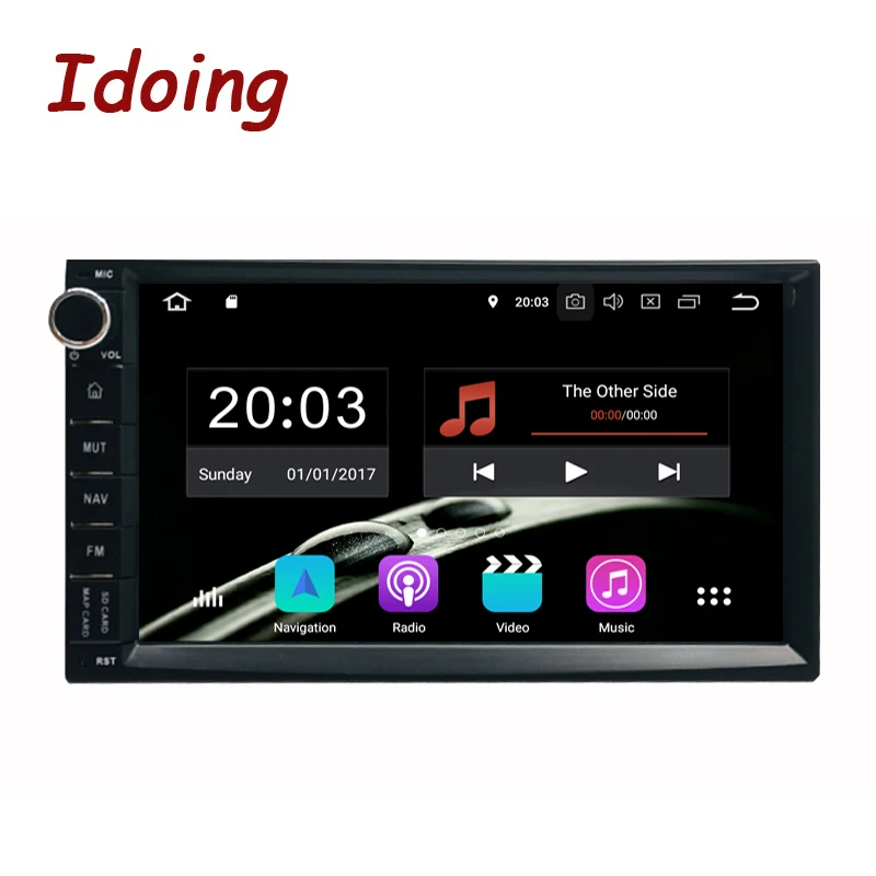 Автомобильный мультимедийный плеер Idoing Универсальный 2din на Android 8 0 с 7-дюймовым IPS