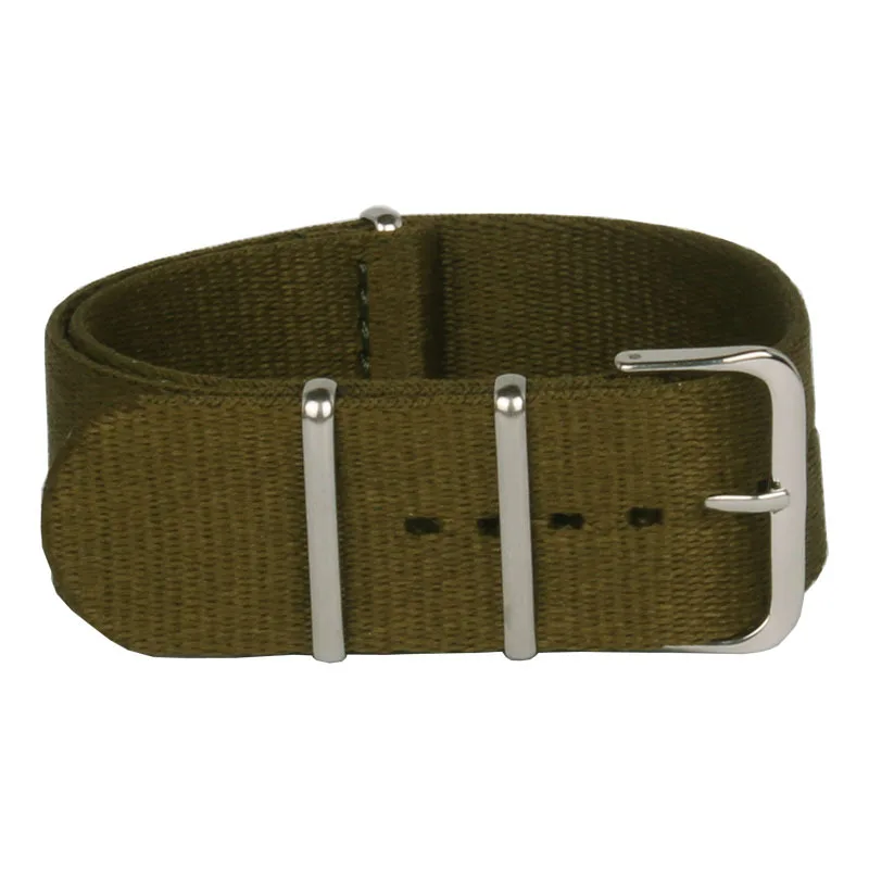 Мужские наручные часы в стиле ретро большие нейлоновые армейского зеленого