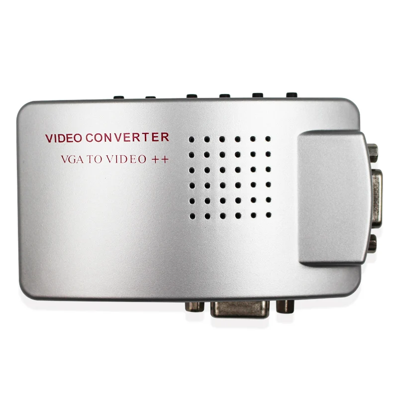 ПК ноутбук VGA к композитный AV RCA TV конвертер адаптер с кабелем питания