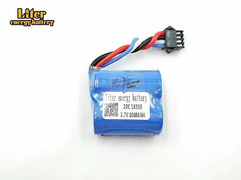 

2 шт./лот 3,7 V 800mAH подлинное дистанционное управление лодки питание цилиндрическая литиевая батарея 800mAH 18350 4P линия
