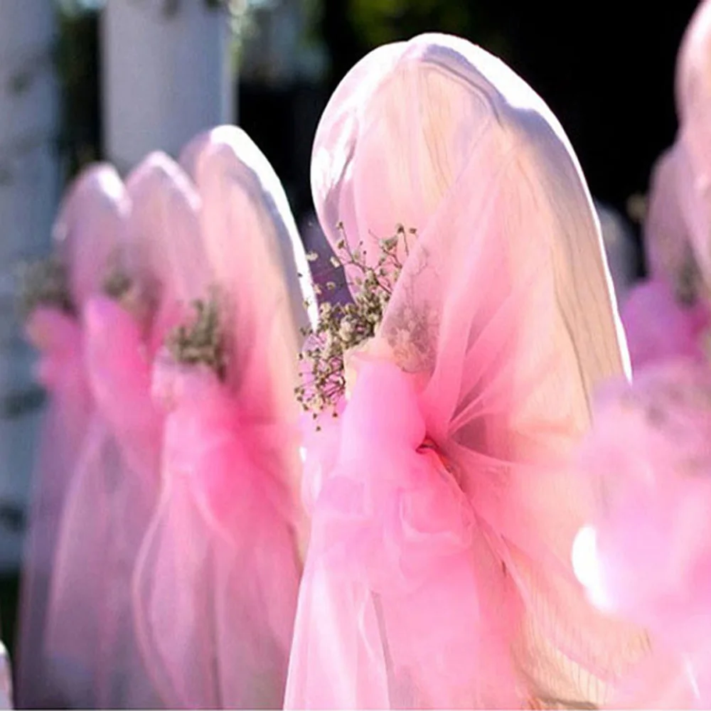 Свадебные украшения 75 см Широкий прозрачный кристалл органза ткань Tull рулон для