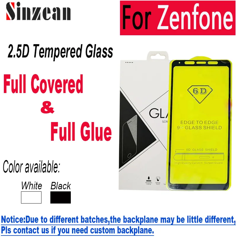 Sinzean 100 шт. 2.5D полное клеевое закаленное стекло для ASUS Zenfone