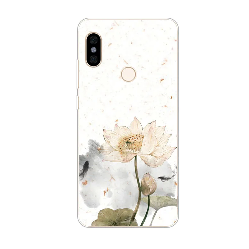 Чехол xiaomi mi 8 силиконовый чехол с цветочным рисунком мягкая задняя крышка из ТПУ