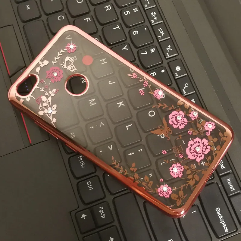 Cyato Case For Xiaomi redmi Note 5A Pro Glitter TPU Soft Silicone Back Cover Redmi Prime 5.5flower shell | Мобильные телефоны и