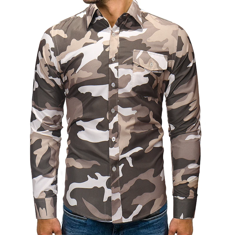 Бренд 2018 модная мужская рубашка с длинными рукавами топы высокого качества