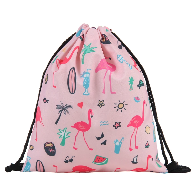 Jom Tokoy модная сумка на шнурке с принтом Фламинго Mochila Feminina рюкзак на шнурке Женский Повседневный Рюкзак для девочек 29033