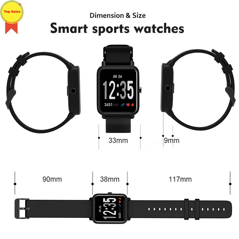 Smart Bracelet IP67 waterproof Watch Alarm Clock Activity Tracker Wristband Heart Rate BPM Monitor Band for IOS iphone Android |