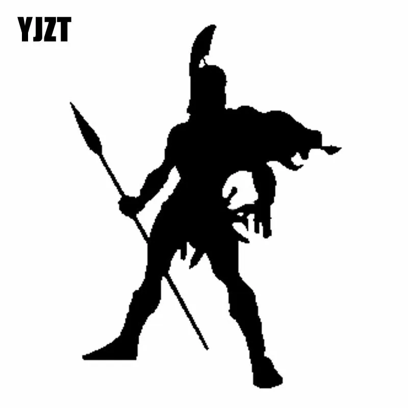 YJZT 12 7 см * 17 бесстрашный солдат виниловая черная серебряная наклейка
