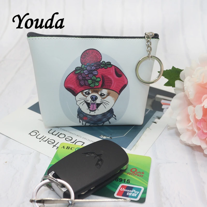 Сумка для ключей Youda с мультяшной собачкой кошельки из искусственной кожи