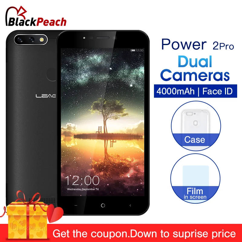 LEAGOO мощность 2 Pro 5 &quotHD мобильного телефона Android 8 1 MTK6739 4 ядра ГБ 16 4000 мАч Face ID 8MP