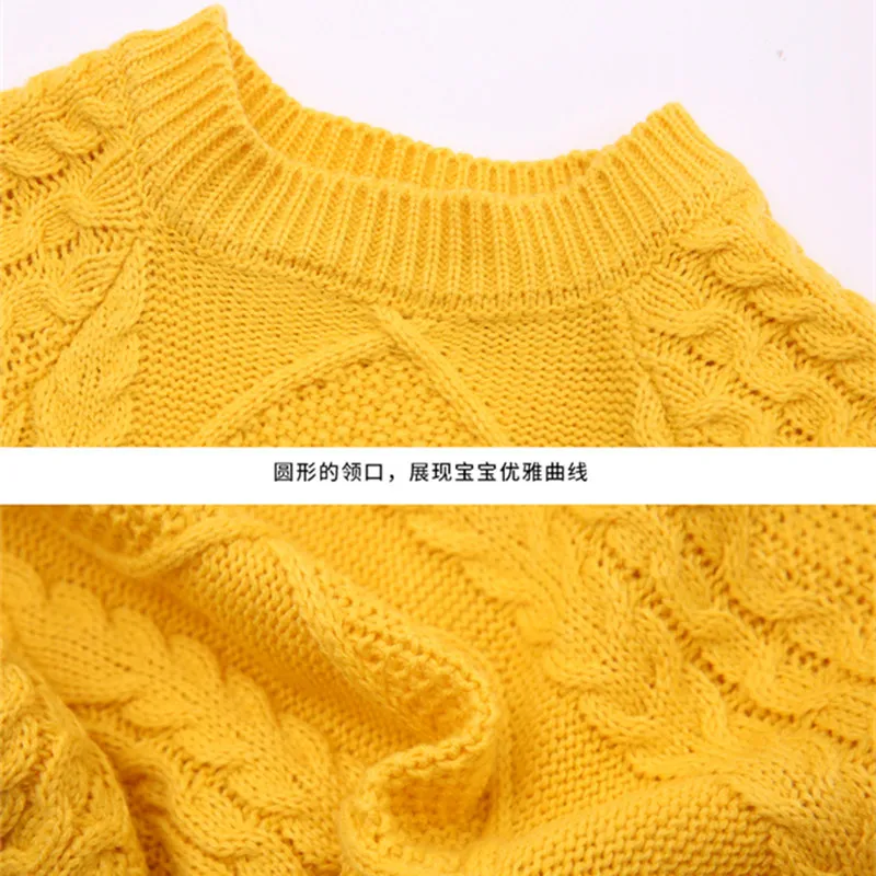 Осенний вязаный свитер для девочек с разрезом сбоку вязаные пуловеры Весенняя