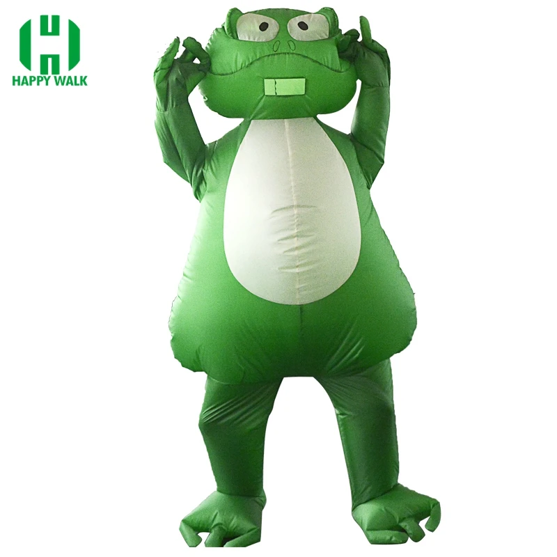 Надувной костюм лягушки надувная жаба Chubsuit удар Забавное платье Хэллоуин