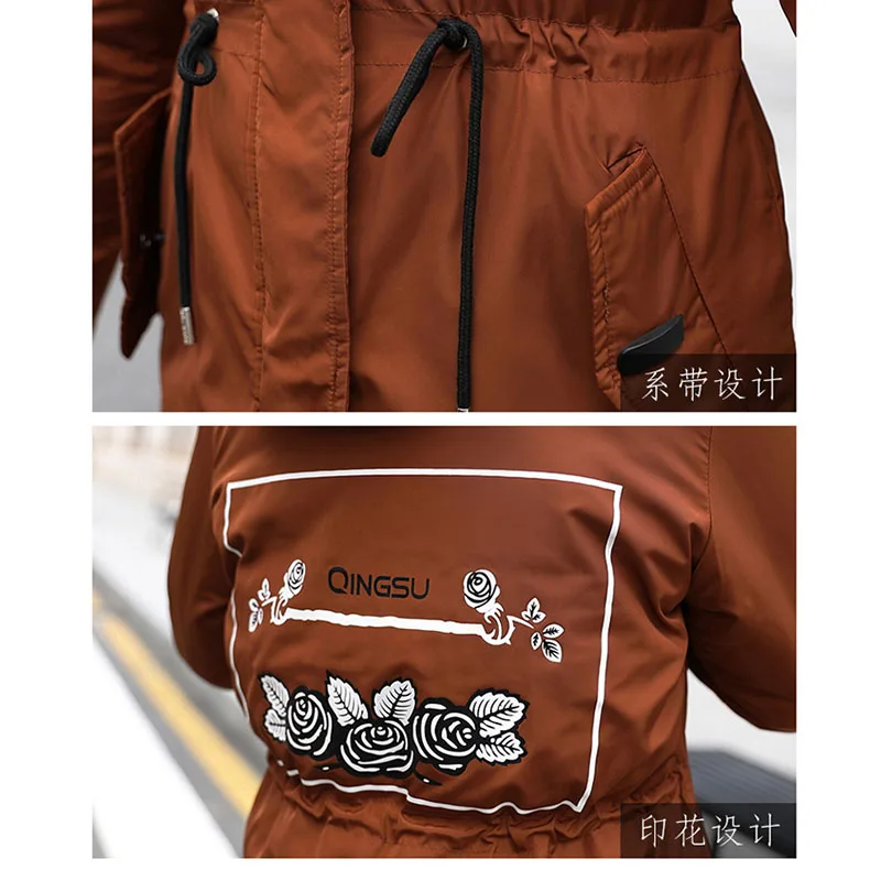 Женская зимняя новая одежда пуховая хлопковая куртка большого размера Свободное