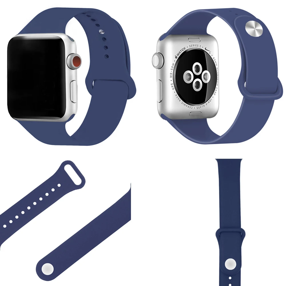 Замена силиконовый спортивный ремешок Ремешок для Apple Watch 38 мм 42 мм iWatch Маленький Горячий