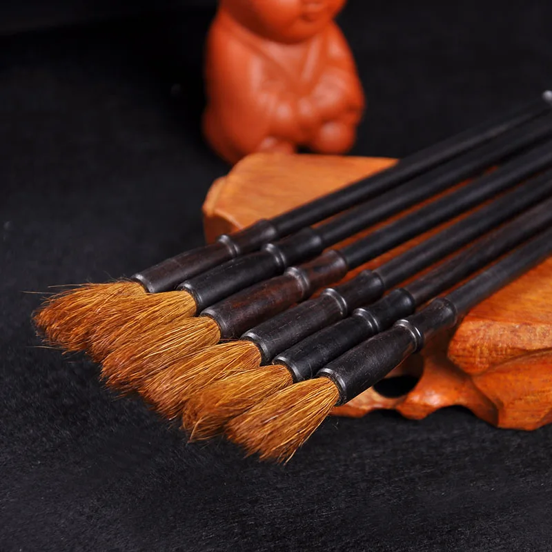 

Wool brush with ebony handle incense Road sweeping ash elegance Fragrant incense swept ash sweeping extension smoked