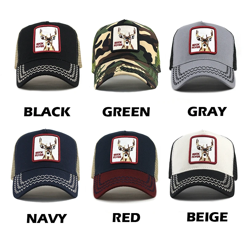 2019 бейсбольная кепка для мужчин и женщин Летняя сетчатая вышивка Buck Trucker Мужская