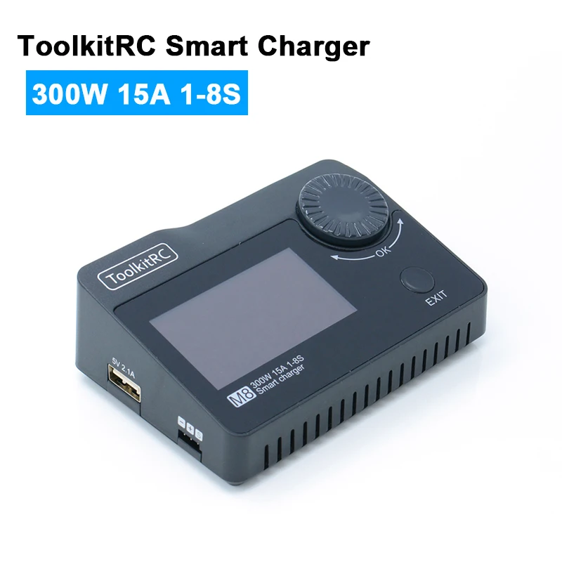 Зарядное устройство ToolkitRC M8 300 Вт умная зарядка 15 А 1 8S зарядное для зарядки