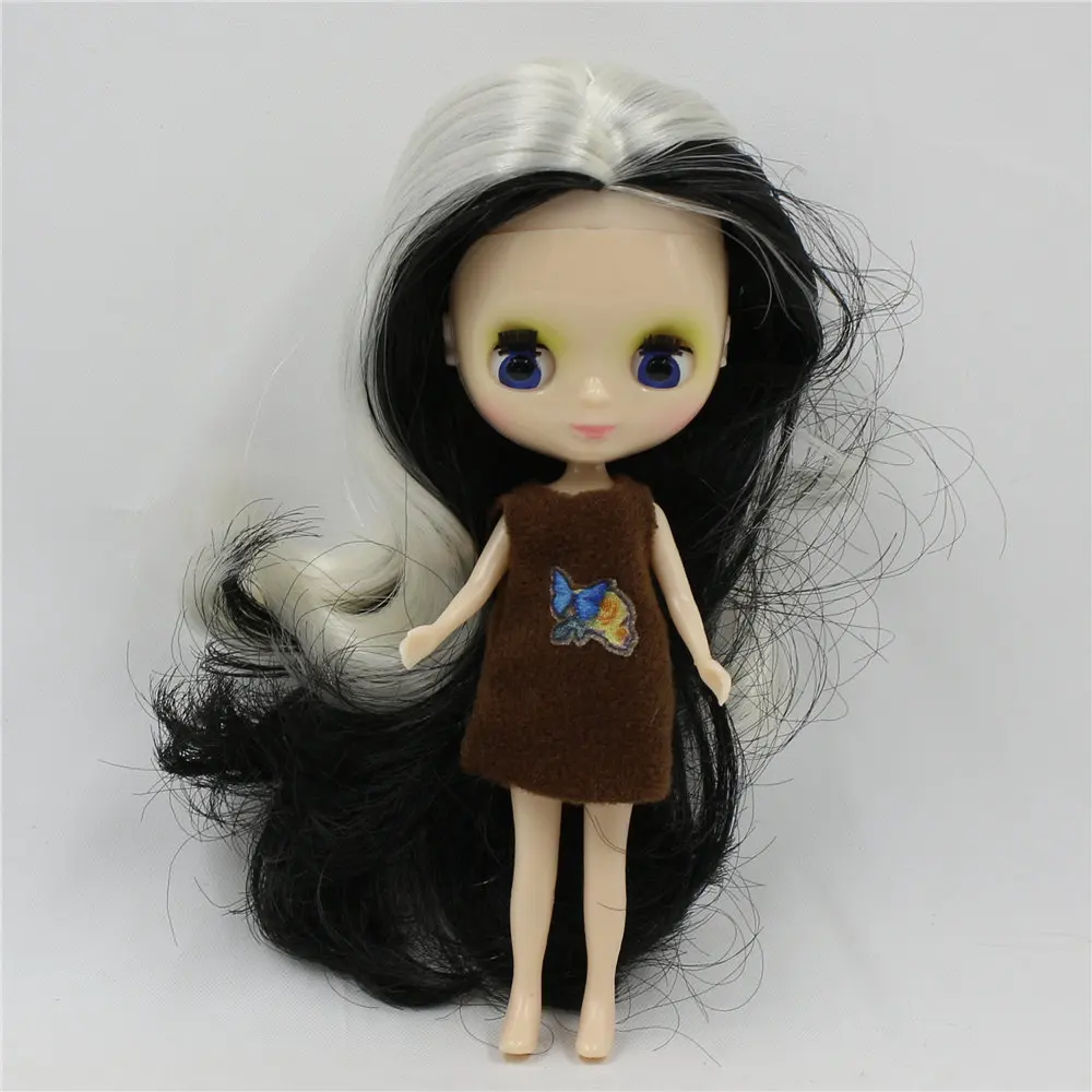 nude doll Ледяная мини-кукла пульпа 11 см много видов цветов волос одежда случайный № 2 - Цвет: nude doll