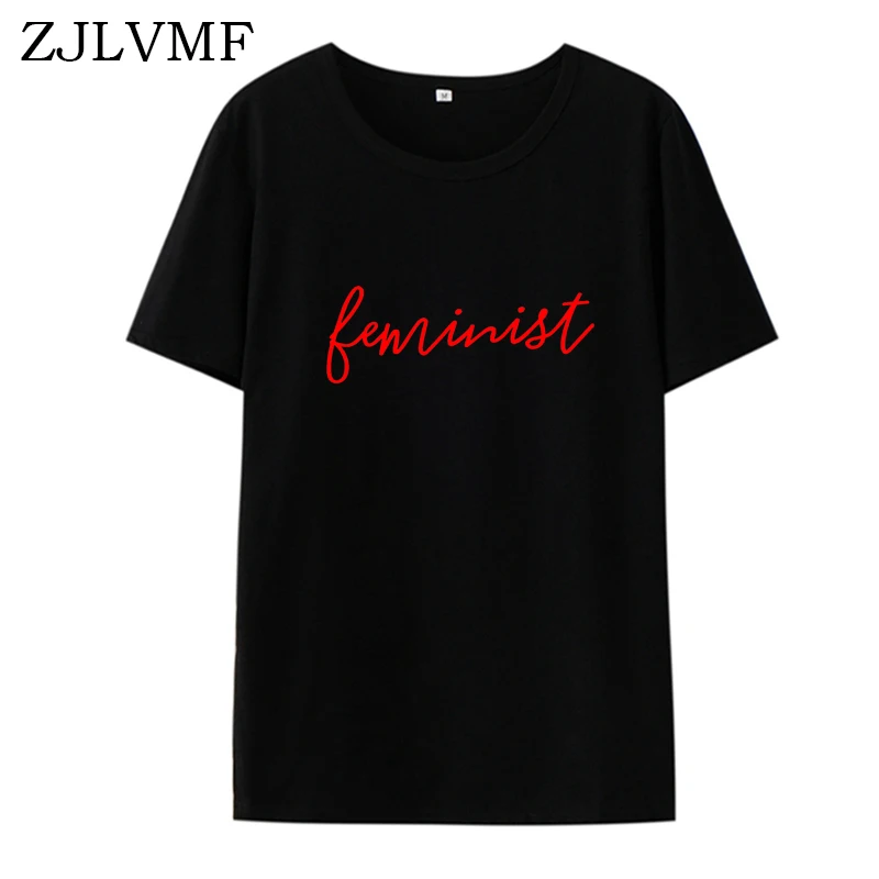 Zjlvmf Feminist Футболка женская хипстерская уличная одежда модная с круглым вырезом 2019