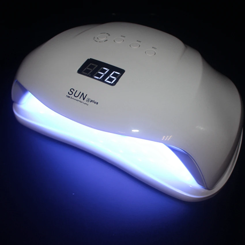 72W LED UV Nail Gel Curing Lamp Polish Dryer Art Machine Quick-Drying Comfortable Manicure | Красота и здоровье