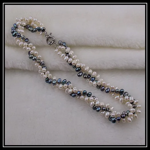 

Ожерелье женское из пресноводного жемчуга, 3 ряда