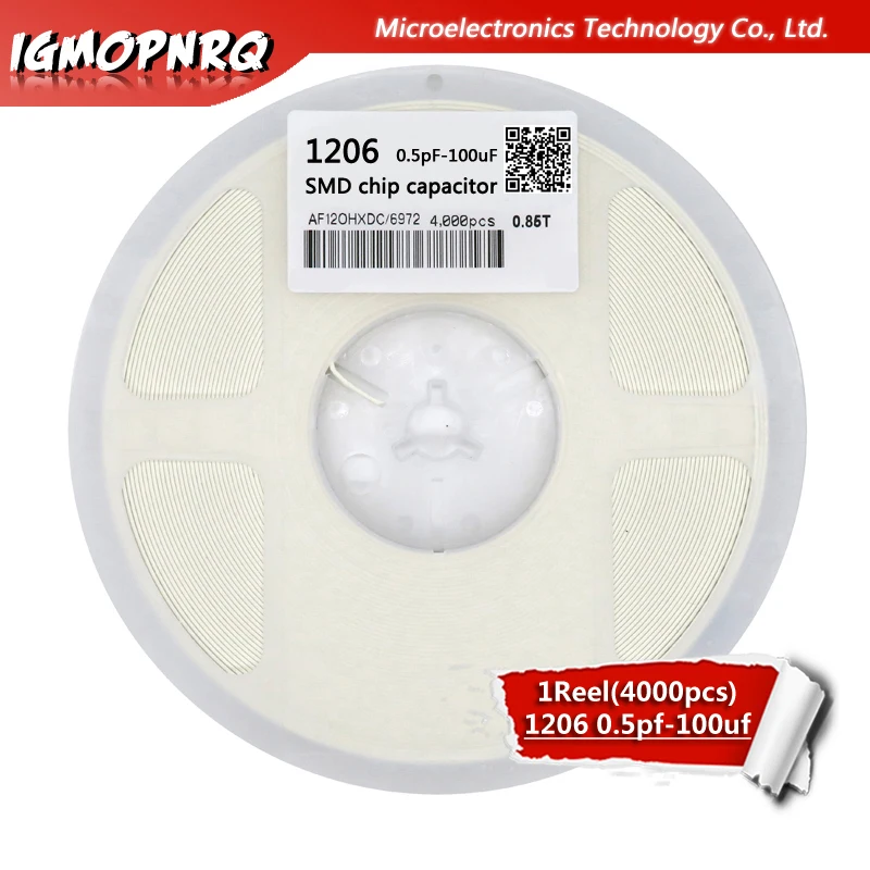 1 катушка 4000 шт. 1206 с алюминиевой крышкой 50В SMD толстая пленка igmopnrq Бескорпусные