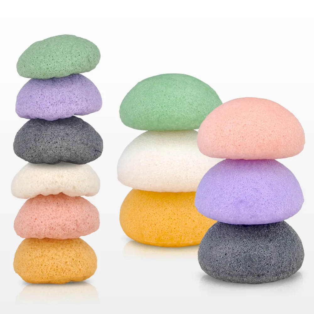1PC Konjac Konnyaku Fiber Face Makeup Wash Pad Cleaning Sponge Puff Exfoliator |