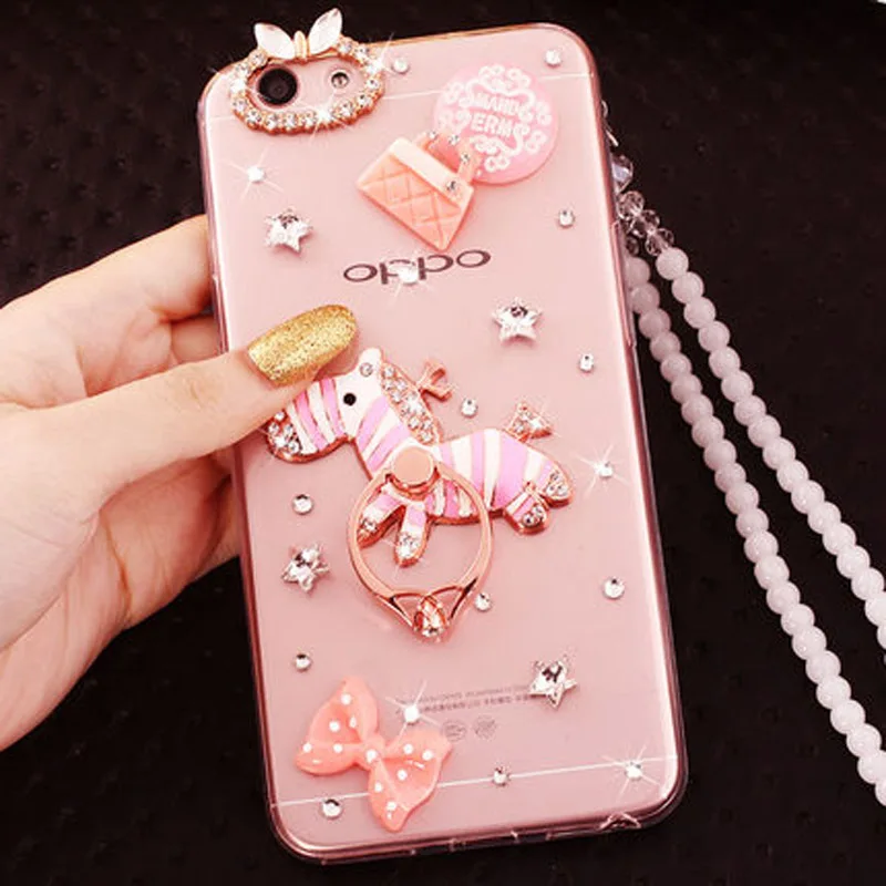 Роскошные девушка женщина С кристалалми и стразами случаях + Bling со чехол для