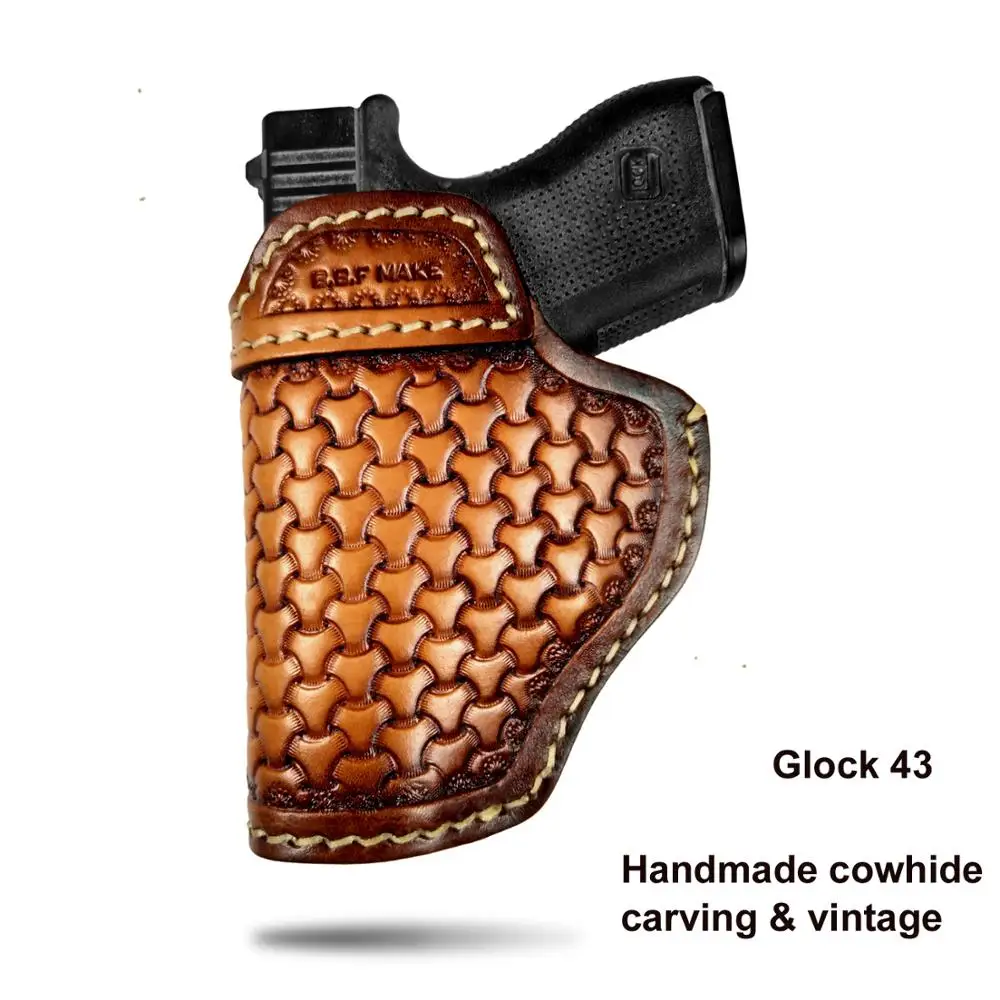 B.B.F MAKE Пистолет Чехол кожаный мешок Patternt сумка доски для S& W М& P щит GLOCK 17 18 19 22 23 26 27 32 42, 43 SpringField Cas